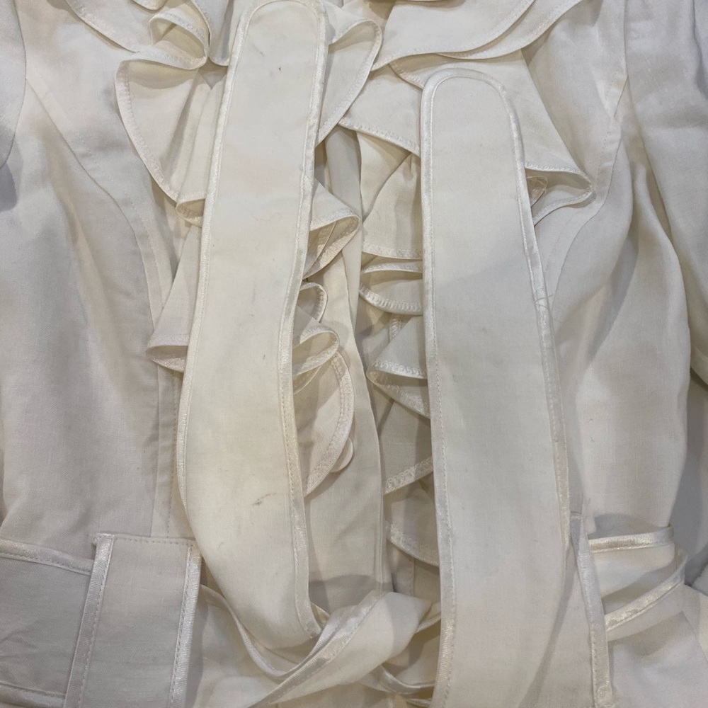 Andrea Becker Stylish Ruffled Button-Down Jacket - image 7